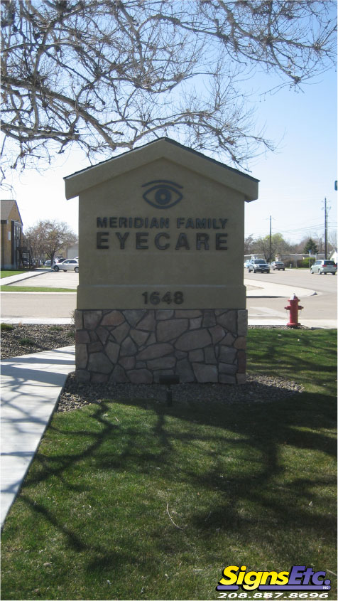 Meridian Family Eyecare Monument Sign